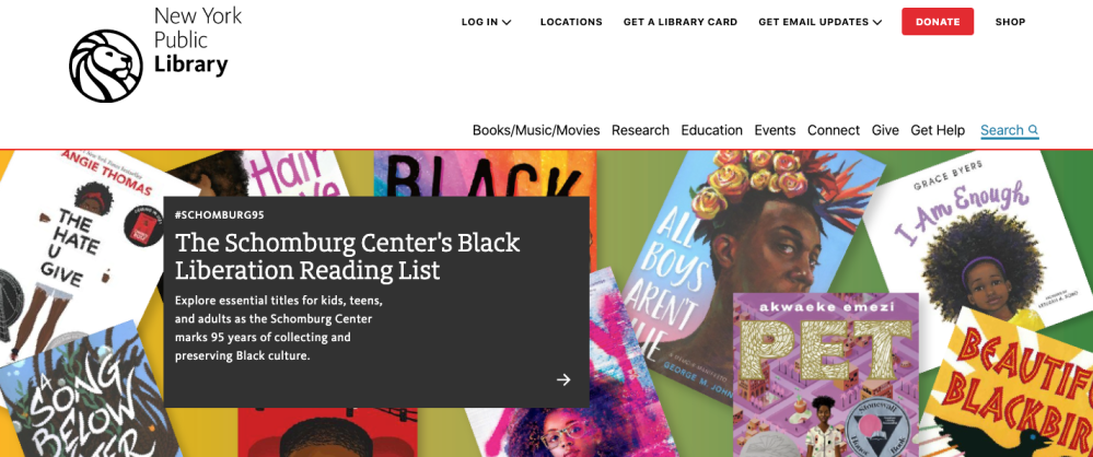 NYPL home page