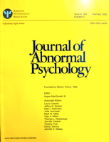 Journal of Abnormal Psychology, Feb 2020