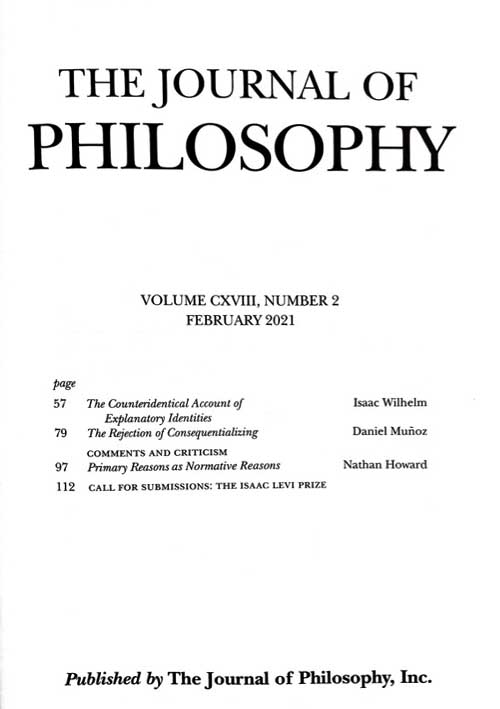 The Journal of Philosophy_vol. CXVIII(118)_ no. 2_February 2021